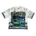 "Straight" Boxy Graphic Crop Tee – Concrete Grunge Wash