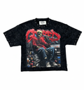 "Grassed" Graphic Crop Tee – Arctic Acid Wash