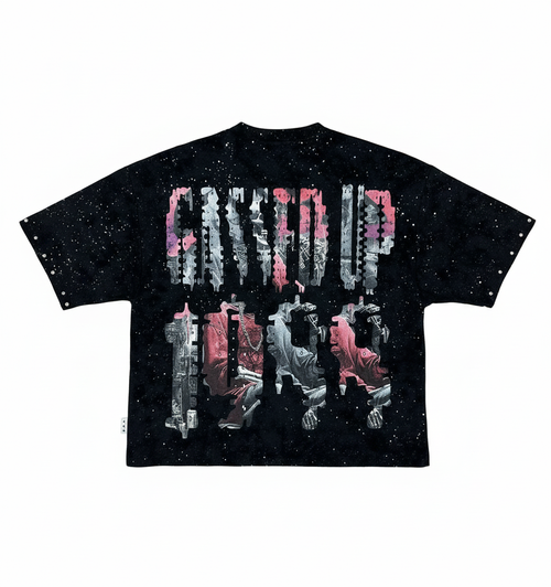 "Grassed" Graphic Crop Tee – Arctic Acid Wash