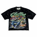 "Chillin" Graphic Crop Tee – Midnight Amethyst Wash